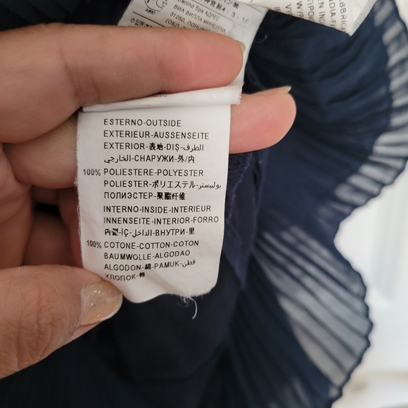 Benetton Class Girl Navy Ruffled Dress Size Small 6-7 - Picture 7 of 8